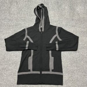 GoLite Sweater Womens Medium Black Full Zip Hooded Merino Wool Hoodie Outdoor